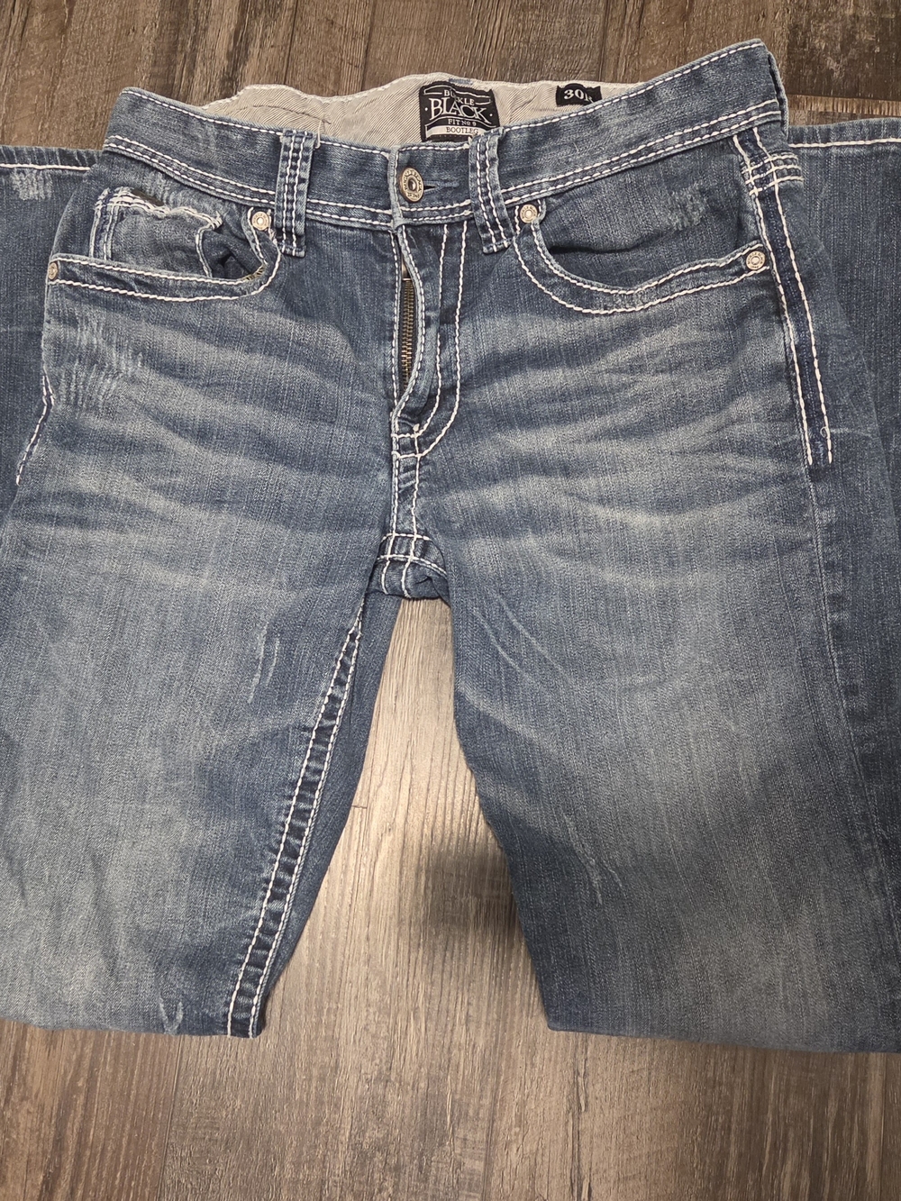 Black Black Womens Bootleg Jeans